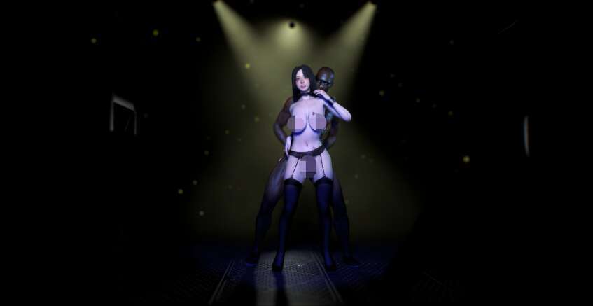 【3D同人视频/全动态/VAM】 HolyCcCc：校园女神私底下是个人尽可夫的绒布球 黑丝美腿 Wife’s Gangbang stage 【1V+1.2G】