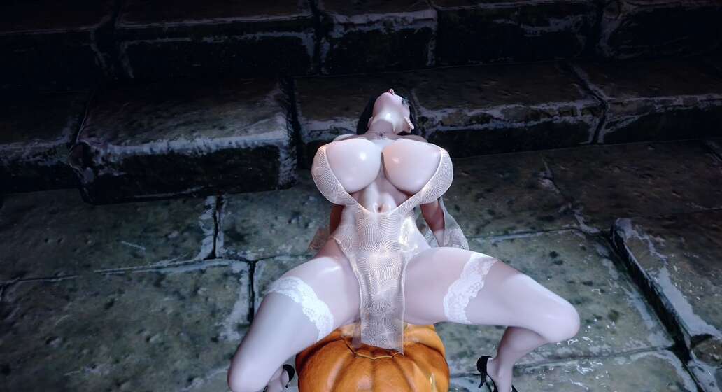 【3D同人视频/全动态/VAM】牛头人爱好：白富美母猪受难记-万圣节野外爆肏白丝婚纱御姐【1V+3G】